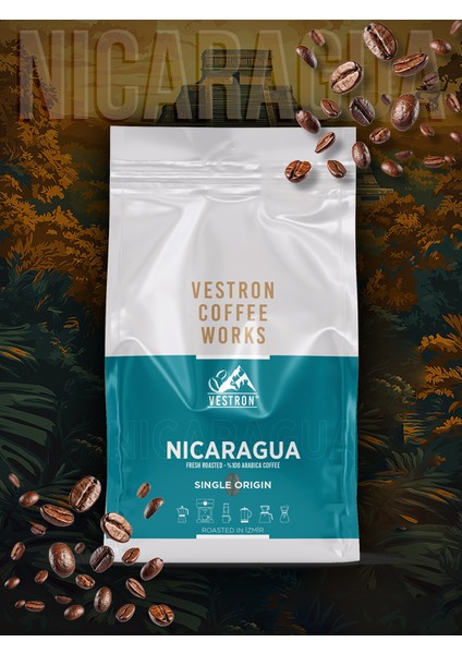 %100 Arabica Nikaragua Olomega Espresso|Single Origin Filtre Kahve|Orta Kavrum|250g