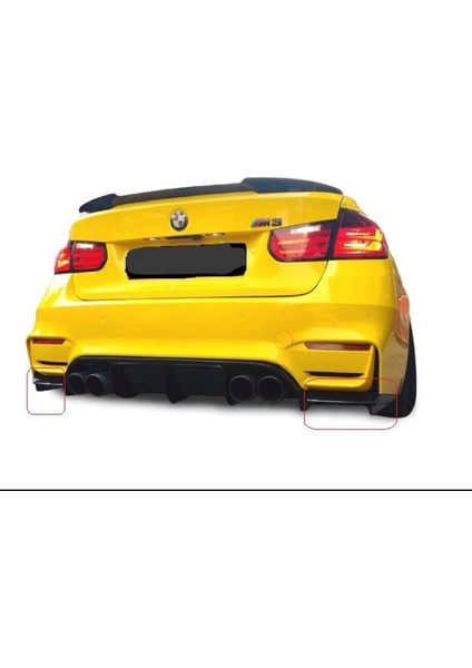 Bmw F30 Vorsteiner M3 Sağ Sol Arka Flap Parlak Siyah (Plastik)