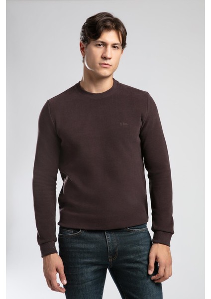 Newdwade Erkek O Yaka Sweatshirt Kahve fırsatları