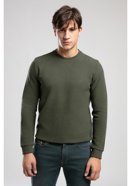 Newdwade Erkek O Yaka Sweatshirt Yeşil fiyatları