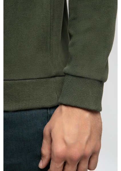 Newdwade Erkek O Yaka Sweatshirt Yeşil indirimleri