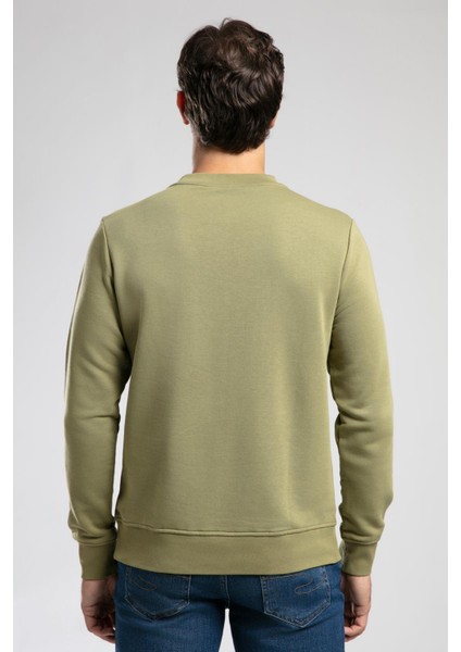 Frose Erkek O Yaka Sweatshirt Açık Haki fiyatları