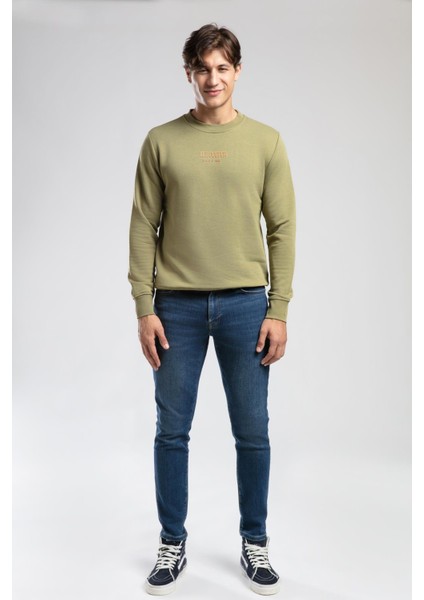 Frose Erkek O Yaka Sweatshirt Açık Haki fırsatları