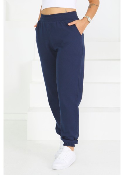Cepli Jogger Lacivert Kadın Eşofman Altı-27675 modelleri