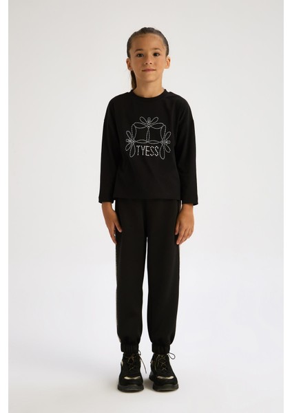Bg Store Kız Çocuk Siyah Tshirt
