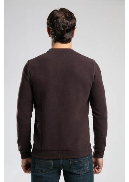 Newdwade Erkek O Yaka Sweatshirt Kahve indirimleri