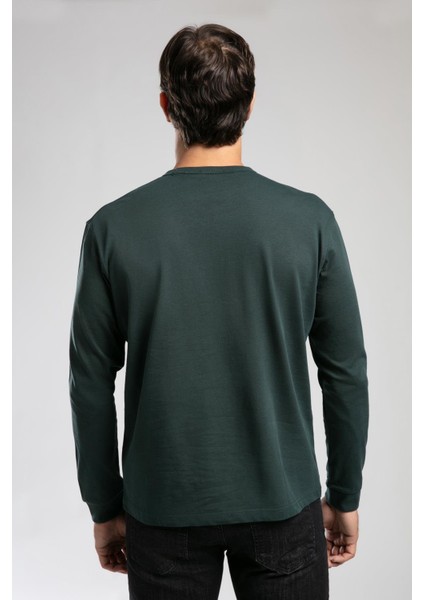 Jordy Erkek O Yaka Sweatshirt Zümrüt fırsatları