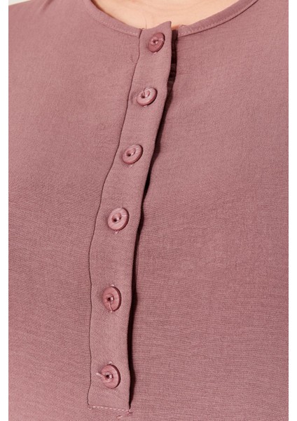 Kadın Büyük Beden Düğmeli Babanne Elbisesi fırsatları