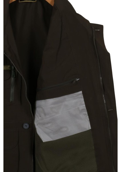 Erkek Keten Yelek Haki Renk Normal Kesim Yakalı RAR00883 Avcı Yeleği indirimleri