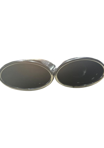 🚗 Krom 2’li Elips Model Çift Takım Egzoz Ucu | Paslanmaz Çelik & Şık Görünüm modelleri