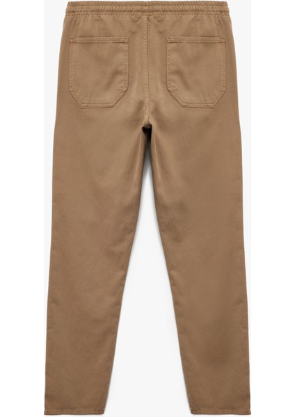 Pamuklu Cep Detaylı Beli Bağcıklı Pantolon fırsatları