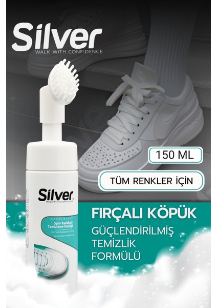 Fırçalı Spor Ayakkabı Bakım Temizleme Köpüğü Güçlendirilmiş Formül 150 ml