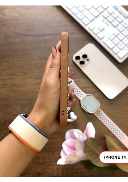 iPhone 14 Uyumlu Kelebekli Taşlı Simli Kalpli Wish Silikon Telefon Kılıfı fırsatları