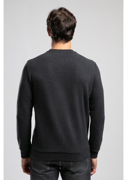 Newdwade Erkek O Yaka Sweatshirt Antrasit fiyatları