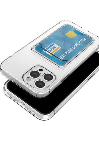 iPhone 11 Pro Uyumlu Kartlıklı Şeffaf Ecrz Setra Clear Silikon Kapak-Renksiz fırsatları