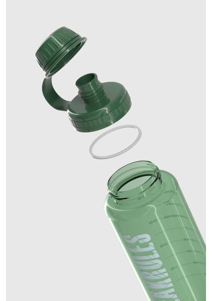 Ege Yazı Desenli 1000 ml Tritan Matara 912141 Yeşil fırsatları