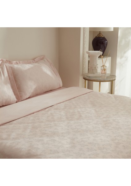 Viole Çift Kişilik Nevresim Takımı Pudra modelleri