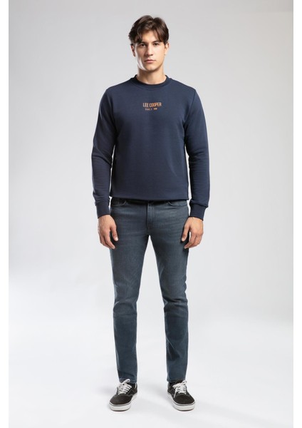 Frose Erkek O Yaka Sweatshirt Lacivert