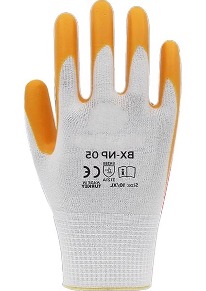 Polyester Örme Nitril Eldiven 10XL Kaplama Dayanıklı Iş Eldiveni Imalat Montaj Lojistik Tarım Sanayi modelleri