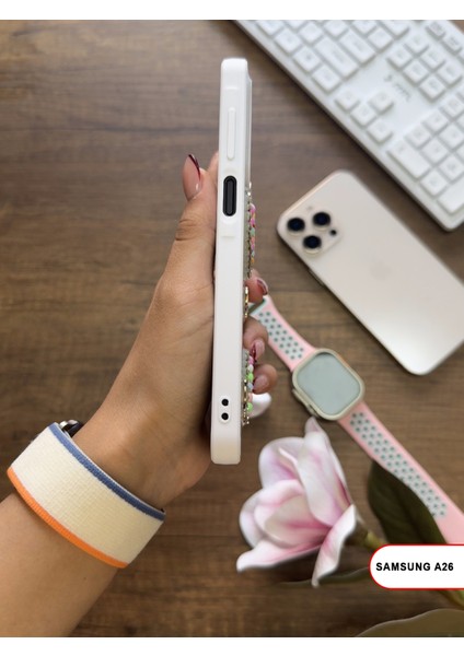 Samsung Galaxy A26 Uyumlu Kelebekli Taşlı Simli Kalpli Wish Silikon Telefon Kılıfı fırsatları