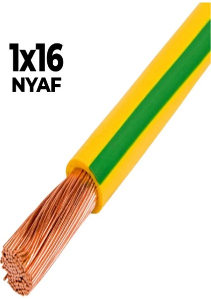 1X16 Nyaf Sarı-Yeşil Topraklama Kablo 20 mt