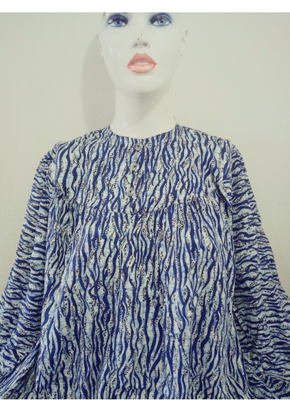 Robadan Uzun Kollu %100 Viskon Basma Çiçekli Anne Elbise, Namaz Elbisesi indirimleri