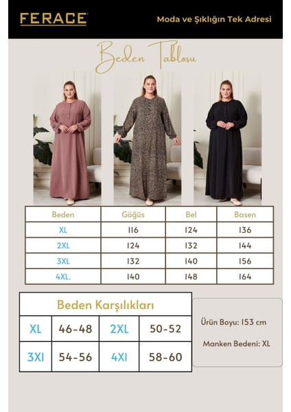 Kadın Büyük Beden Düğmeli Babanne Elbisesi fiyatları