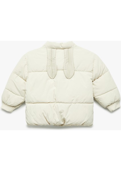 Uzun Kollu Cepli Pamuk Astarlı Dik Yaka Şişme Mont fiyatları