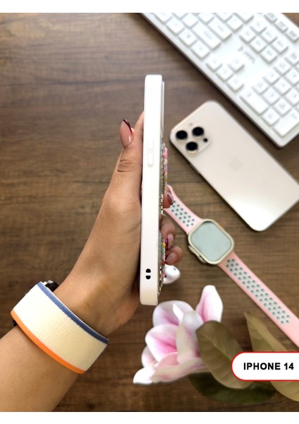 iPhone 14 Uyumlu Kelebekli Taşlı Simli Kalpli Wish Silikon Telefon Kılıfı fırsatları