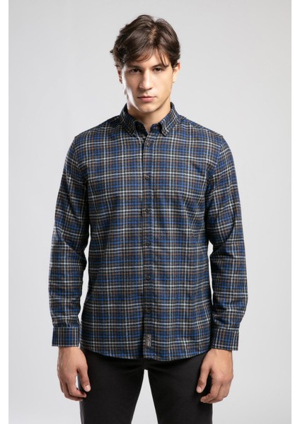 Lorse Erkek Dokuma Gömlek Antrasit