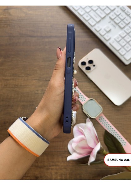 Samsung Galaxy A36 Uyumlu Kelebekli Taşlı Simli Kalpli Wish Silikon Telefon Kılıfı fırsatları