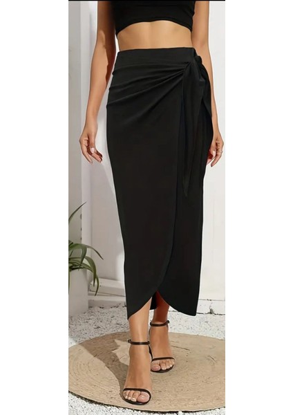 5 Farklı Şekilde Bağlanabilen Sandy Kumaş Trend Etek fiyatları