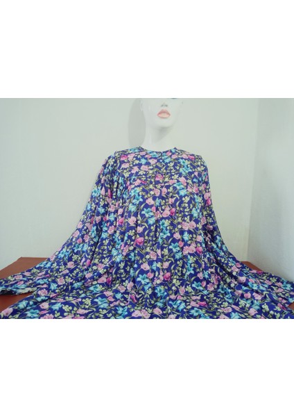 Robadan Uzun Kollu %100 Viskon Basma Çiçekli Anne Elbise, Namaz Elbisesi fiyatları