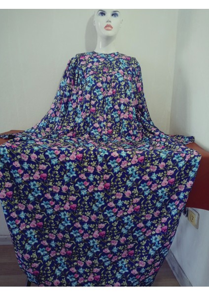 Robadan Uzun Kollu %100 Viskon Basma Çiçekli Anne Elbise, Namaz Elbisesi indirimleri