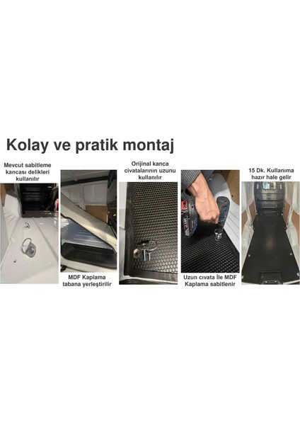 Peugeot Partner Uyumlu Van Yeni Kasa Zemin Kaplama (Çift Sürgülü)