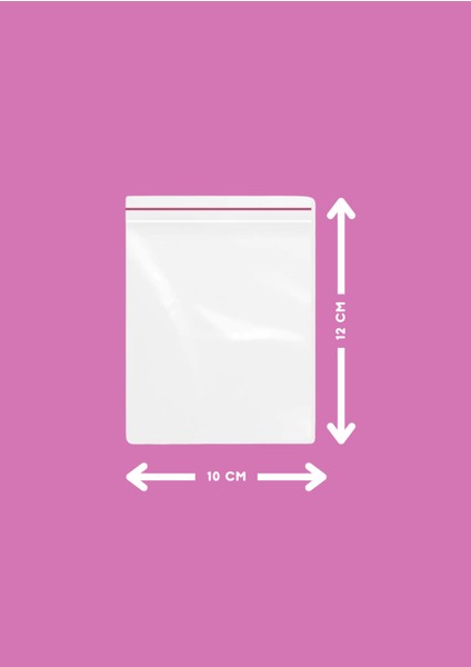 Kilitli Şeffaf Poşet 10X12 cm 100 Adet Saklama Poşeti