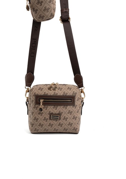 Koyu Bej - Kahve SP1038 Kadın Çapraz Çanta