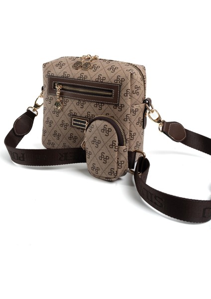 Koyu Bej - Kahve SP1038 Kadın Çapraz Çanta fırsatları