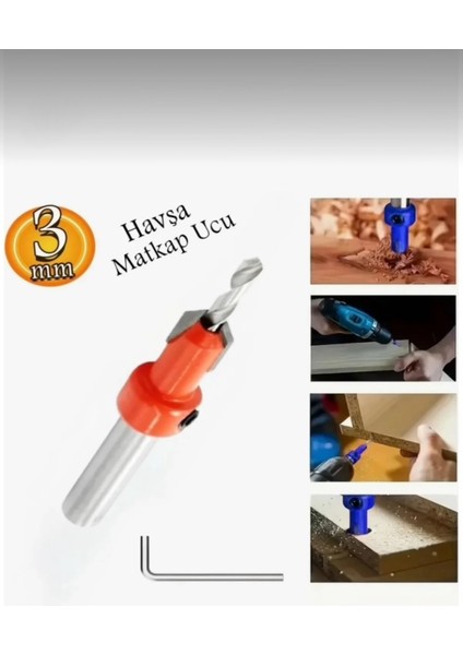 Ahşap Havşa Matkap Ucu 3 mm