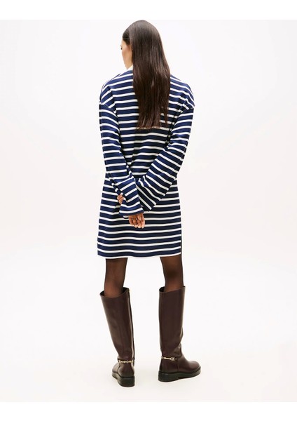 Altın Düğmeli Rugby Penye Kadın Elbise WW0WW483920Y7 fiyatları