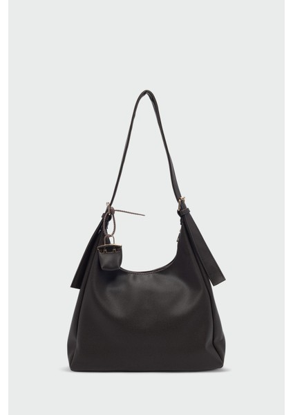 Guts Charmlı Salaş Omuz Çantası Kahve