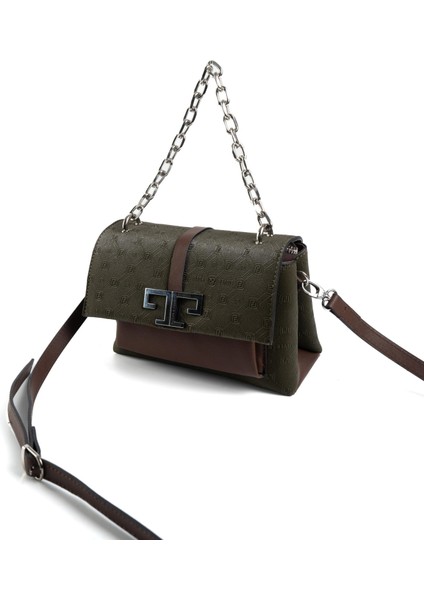 Haki - Kahve SP1148 Kadın Çapraz Çanta indirimleri