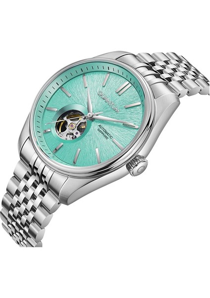 QMG1207.300 Q Master Safir Camlı Çelik Kordon Çelik Kasa 10 Atm Suya Dayanıklı Metalik Renk Erkek Kol Saati