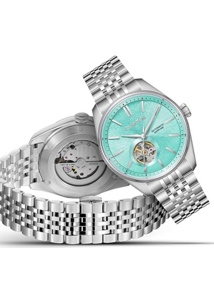 QMG1207.300 Q Master Safir Camlı Çelik Kordon Çelik Kasa 10 Atm Suya Dayanıklı Metalik Renk Erkek Kol Saati