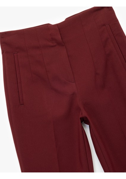 Regular Fit Yüksek Bel Cigarette Kumaş Pantolon modelleri