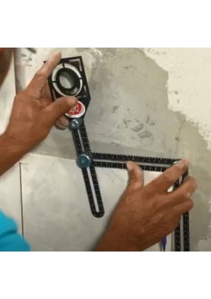 Akıllı Katlanır Gönye 8 Kat Çok Açılı Ölçüm Cetveli Fayans Ahşap Tuğla Cam Taş Kesim Işaretleme Arac fırsatları