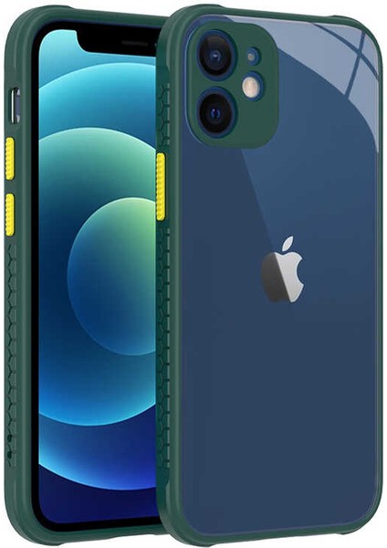 iPhone 12 Mini Uyumlu ​​ecrz Kaff Kapak-Koyu Yeşil