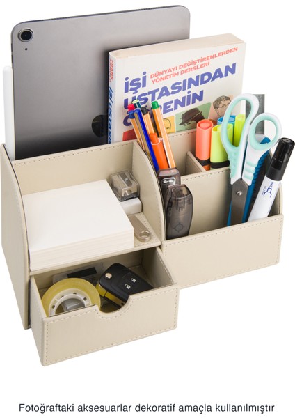 Masaüstü Düzenleyici,kalemlik,kumandalık,küpbloknotluk,tabletlik,kitaplık,6 Gözlü,çekmeceli,desktop Organizer,vegan,24,5*13*12 modelleri