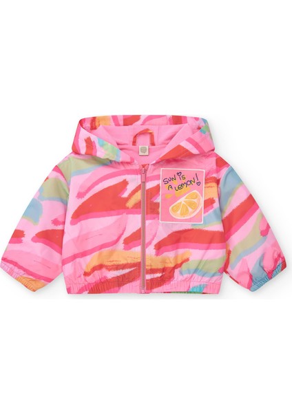 01-03 Yaş Kız Bebek Tuc Tuc Yağmurluk - Pembe
