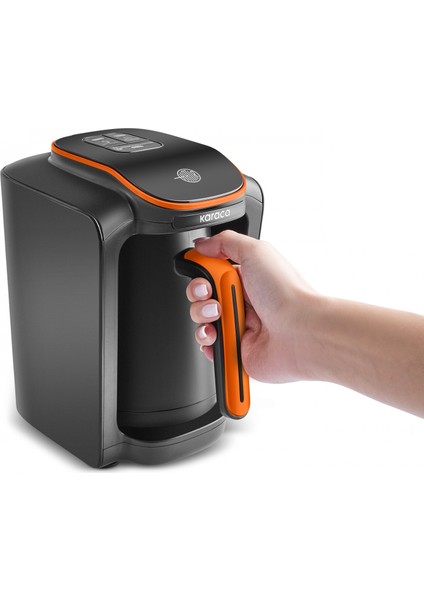 Hatır Neo-S Sütlü Türk Kahve Makinesi 5 Fincan Kapasiteli Tangerine